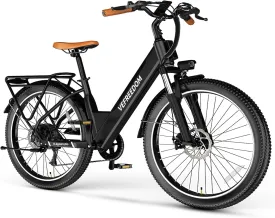 26" Electric Bike for Adults,1000W Motor Peak Ebike Max Long Range 70 Miles & 28 Mph by 48V Removable Battery,Commuter Fast E-Bikes,7-Speed Step Thru Electric Bicycles UL Certified