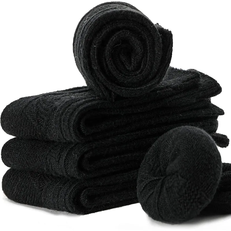 5 Pairs Hiking Thermal Wool Socks For Women