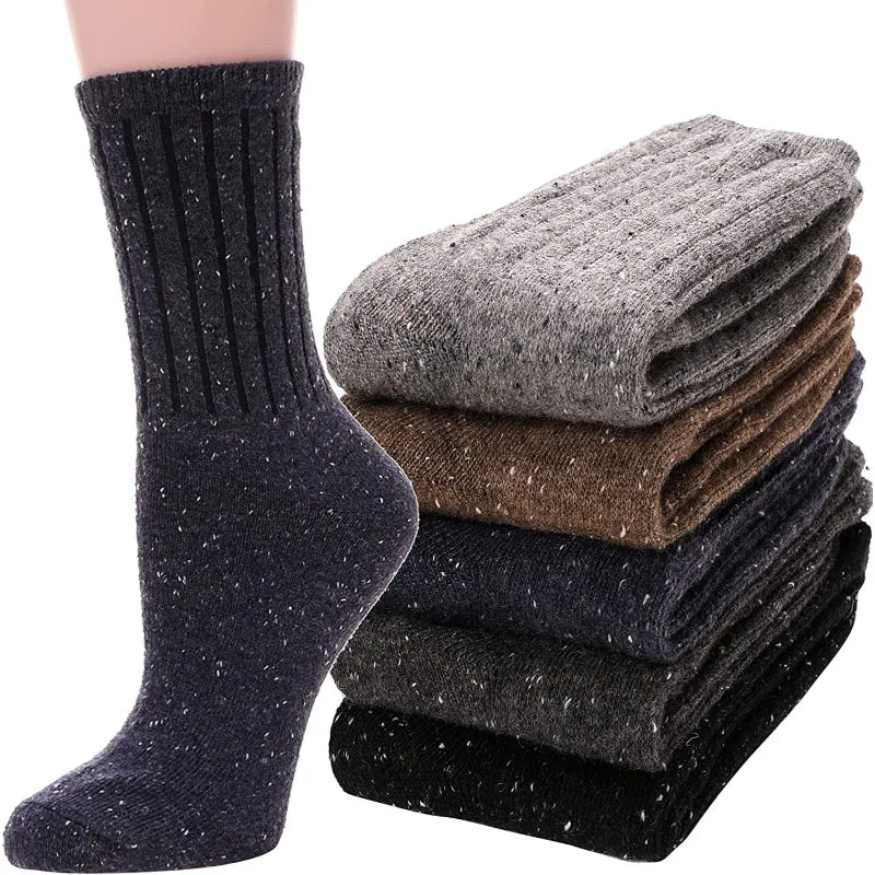 5 Pairs Hiking Thermal Wool Socks For Women