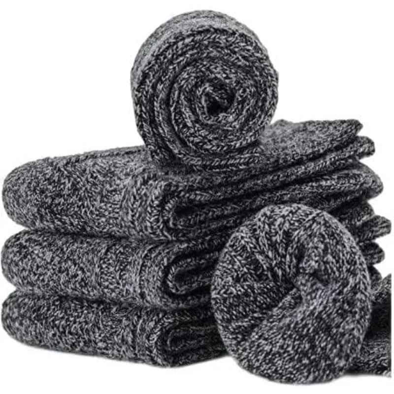 5 Pairs Hiking Thermal Wool Socks For Women