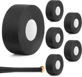 6 Pack Baseball Bat Grip Tape for Baseball Softball 30 ft x 1 Inch Per Roll Quality Bat Wrap Without Sticky Hand, Cloth Tape Rolls for Beginners and Professionals