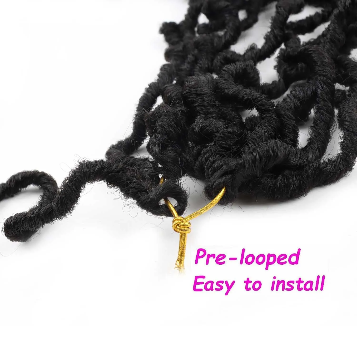 7 Packs Faux Locs Crochet Hair 30 Inch Soft Locs for Distressed Locs Butterfly Locs Crochet Hair for Women (30 Inch(Pack of 7) 2#)