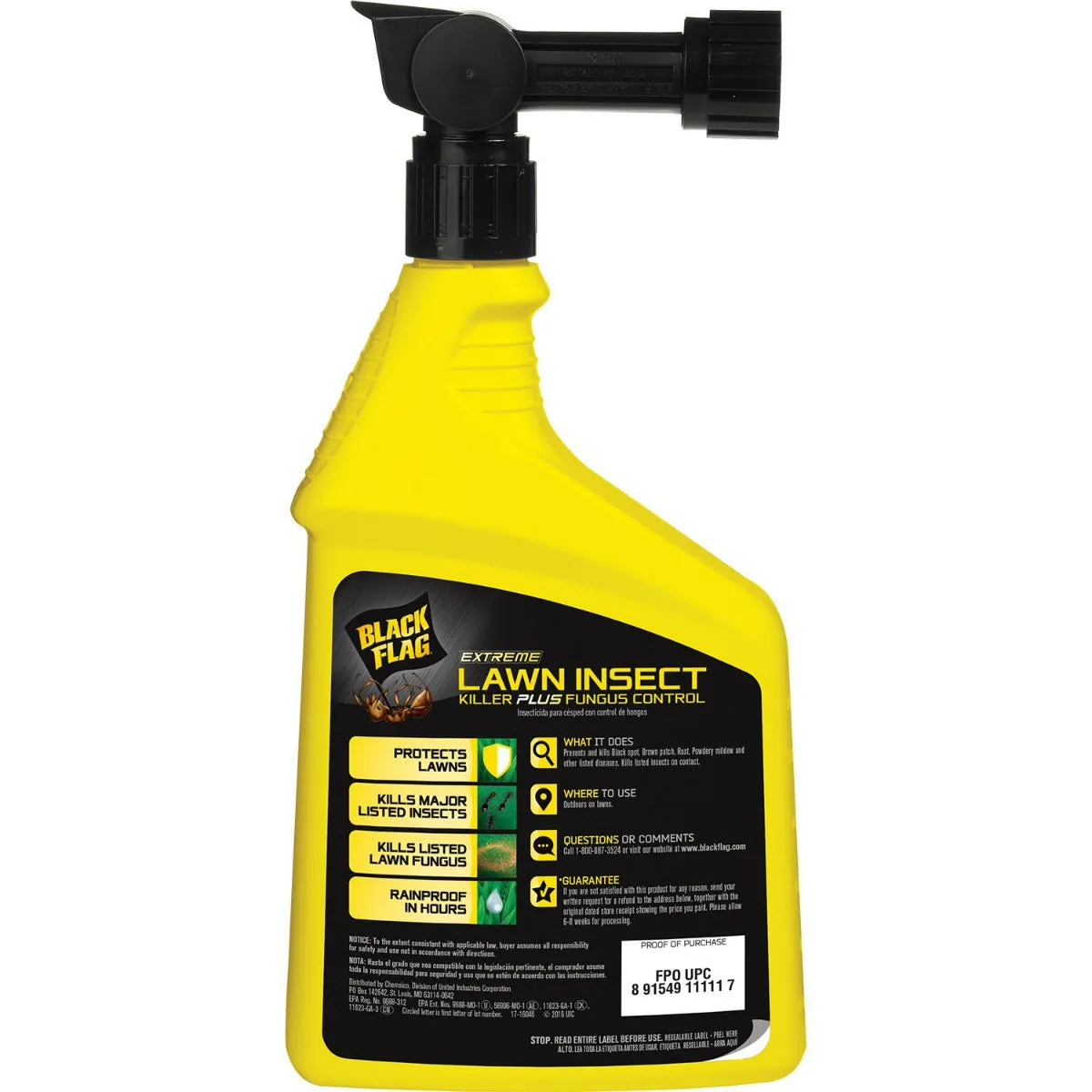 Black Flag® HG-11111  Extreme Lawn Insect Killer/Fungus Control, RTU, 32 Oz
