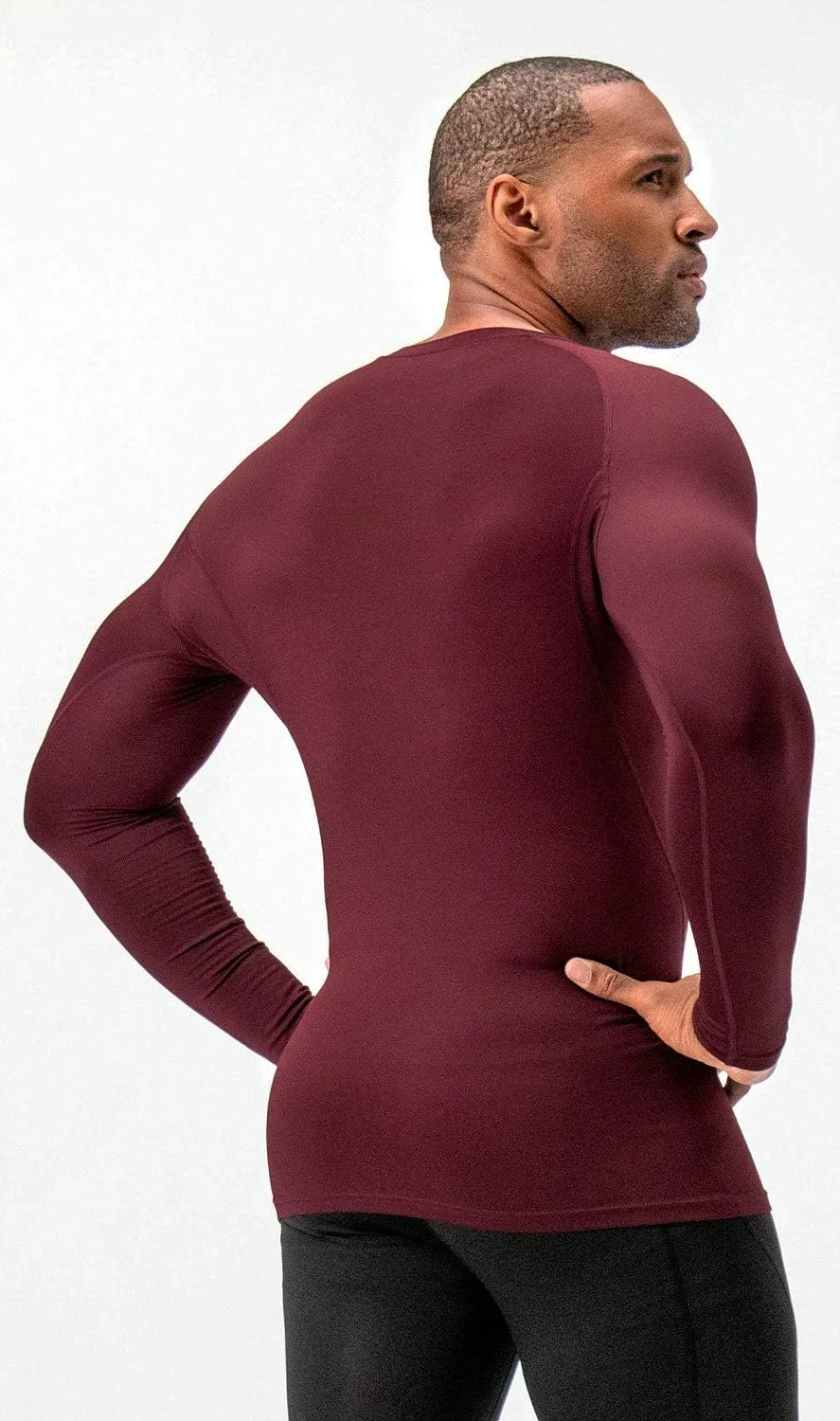 DEVOPS 2 Pack Men's Thermal Long Sleeve Compression Shirts