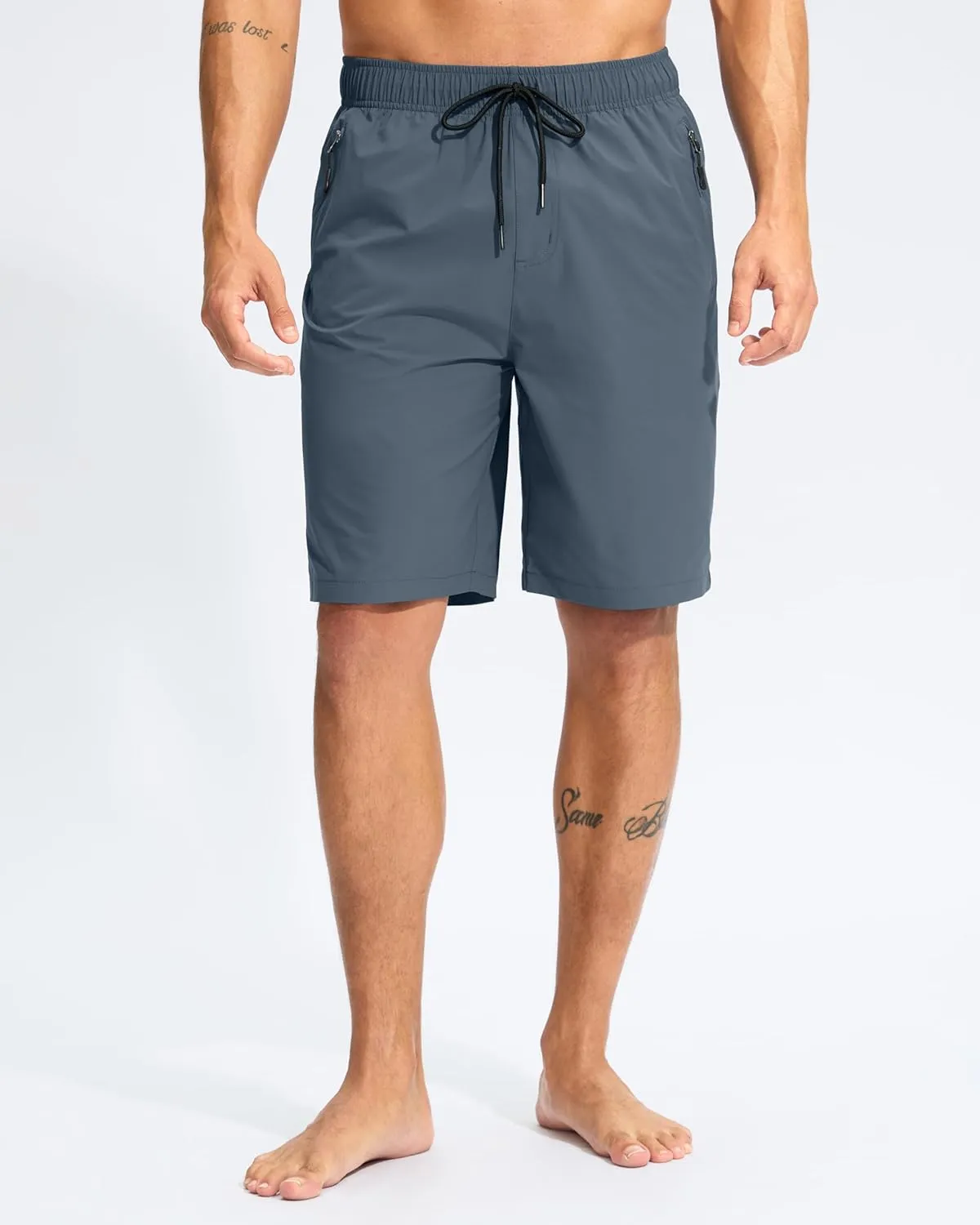 G Gradual Men's Swim Trunks 9" Quick Dry Swimming Board Shorts with Zipper Pockets Swimwear Bathing Suit for Men No Liner