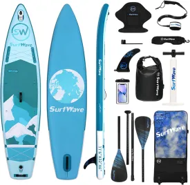 Inflatable Stand Up Paddle Boards with Premium SUP Paddle Board Accessories, Wide Stable Design, Non-Slip Comfort Deck for Youth & Adults of All Skill Levels