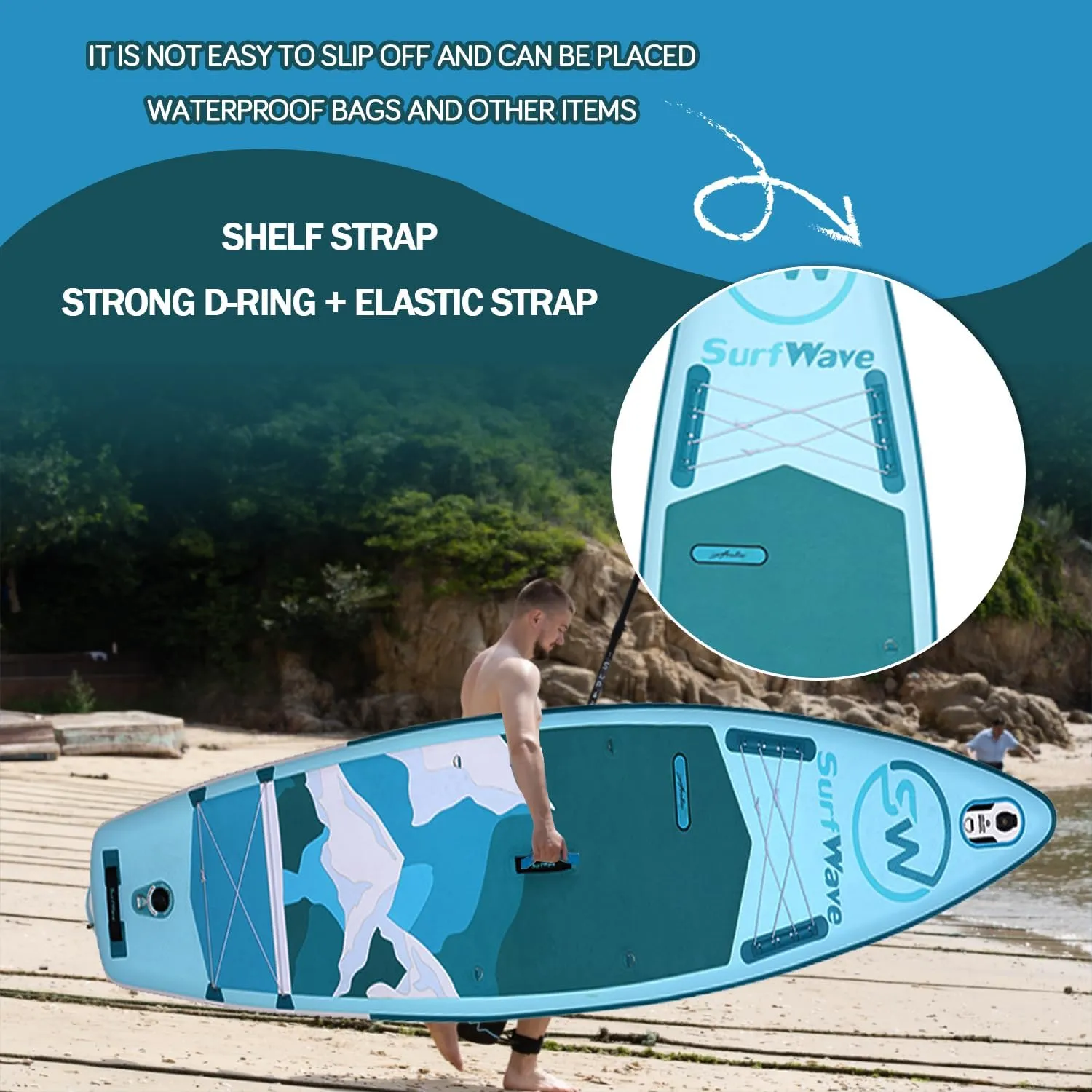 Inflatable Stand Up Paddle Boards with Premium SUP Paddle Board Accessories, Wide Stable Design, Non-Slip Comfort Deck for Youth & Adults of All Skill Levels