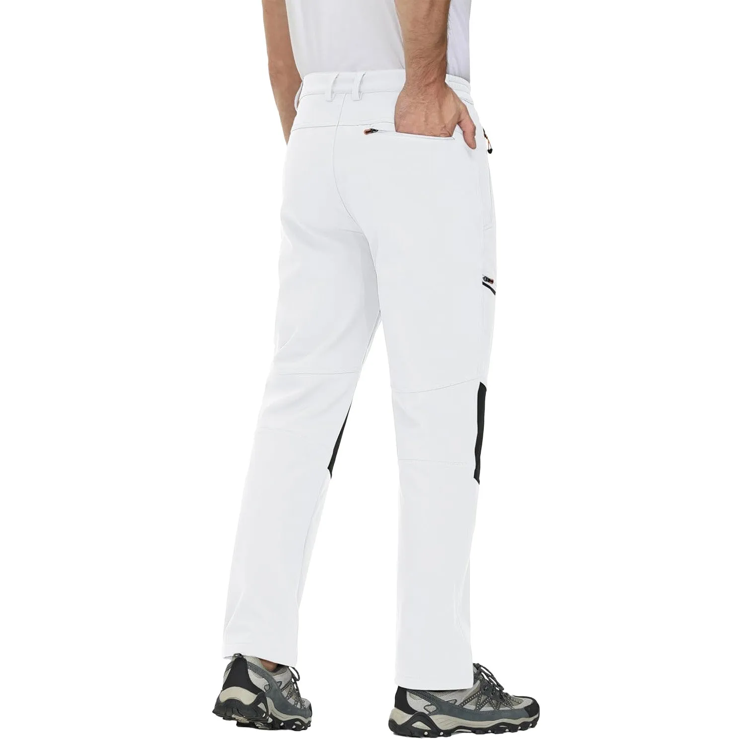 Men's Fleece-Lined Winter Ski Pants – Water-Resistant with 4 Zip Pockets