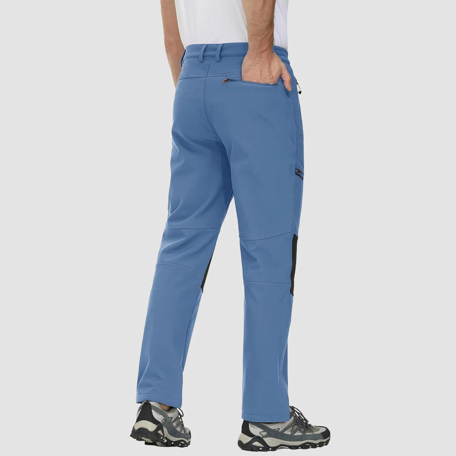 Men's Fleece-Lined Winter Ski Pants – Water-Resistant with 4 Zip Pockets