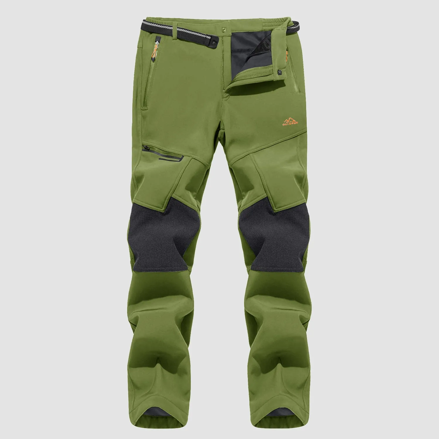 Men's Fleece-Lined Winter Ski Pants – Water-Resistant with 4 Zip Pockets