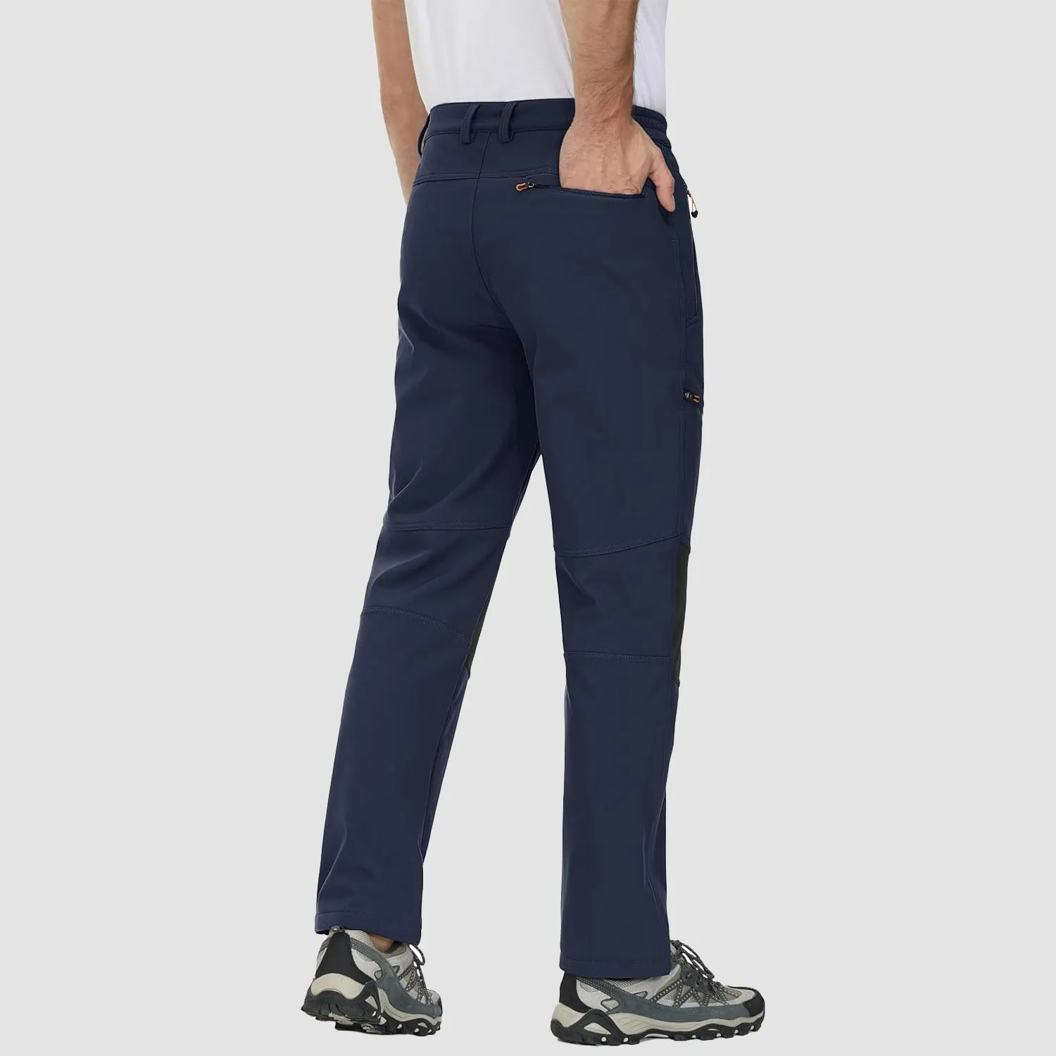 Men's Fleece-Lined Winter Ski Pants – Water-Resistant with 4 Zip Pockets