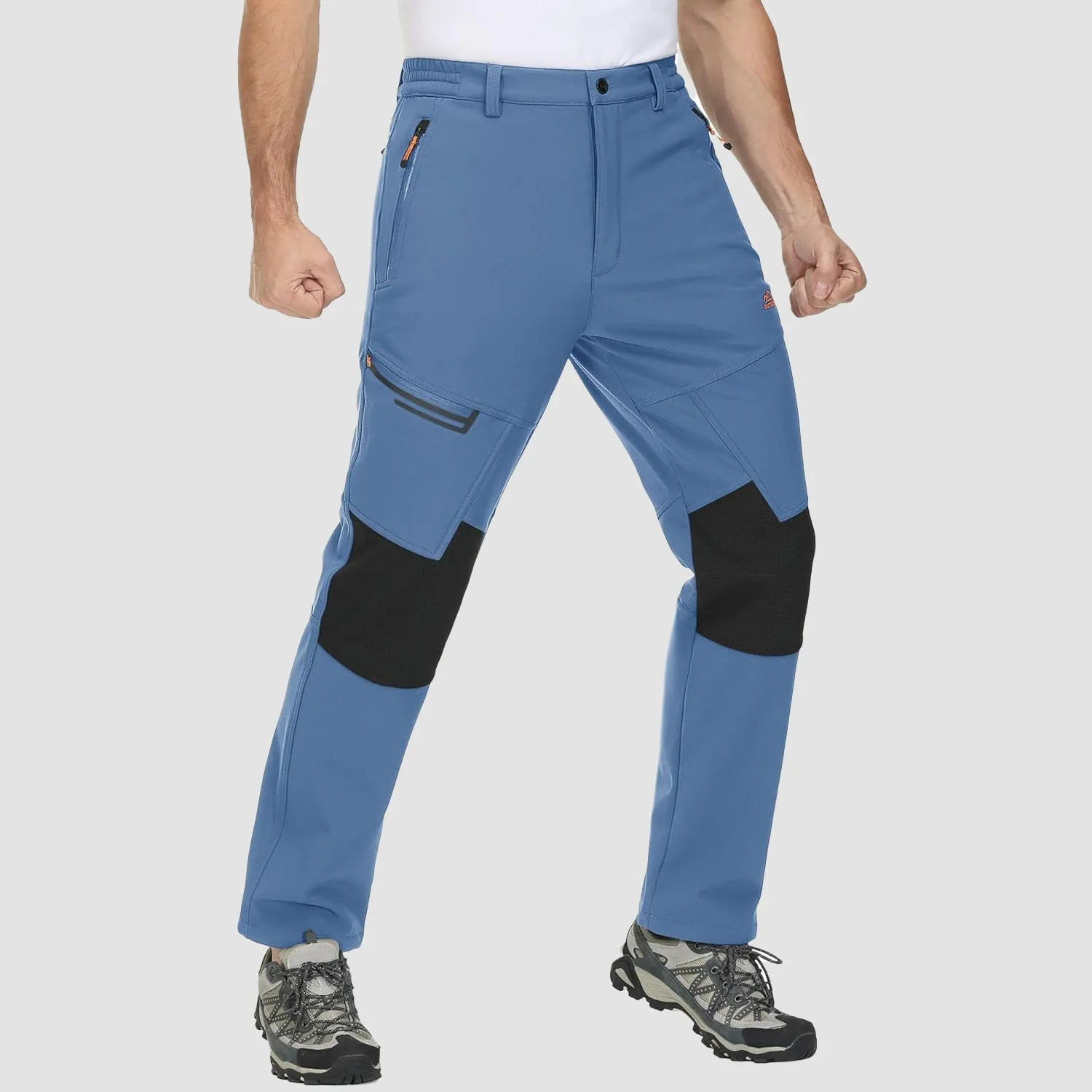 Men's Fleece-Lined Winter Ski Pants – Water-Resistant with 4 Zip Pockets
