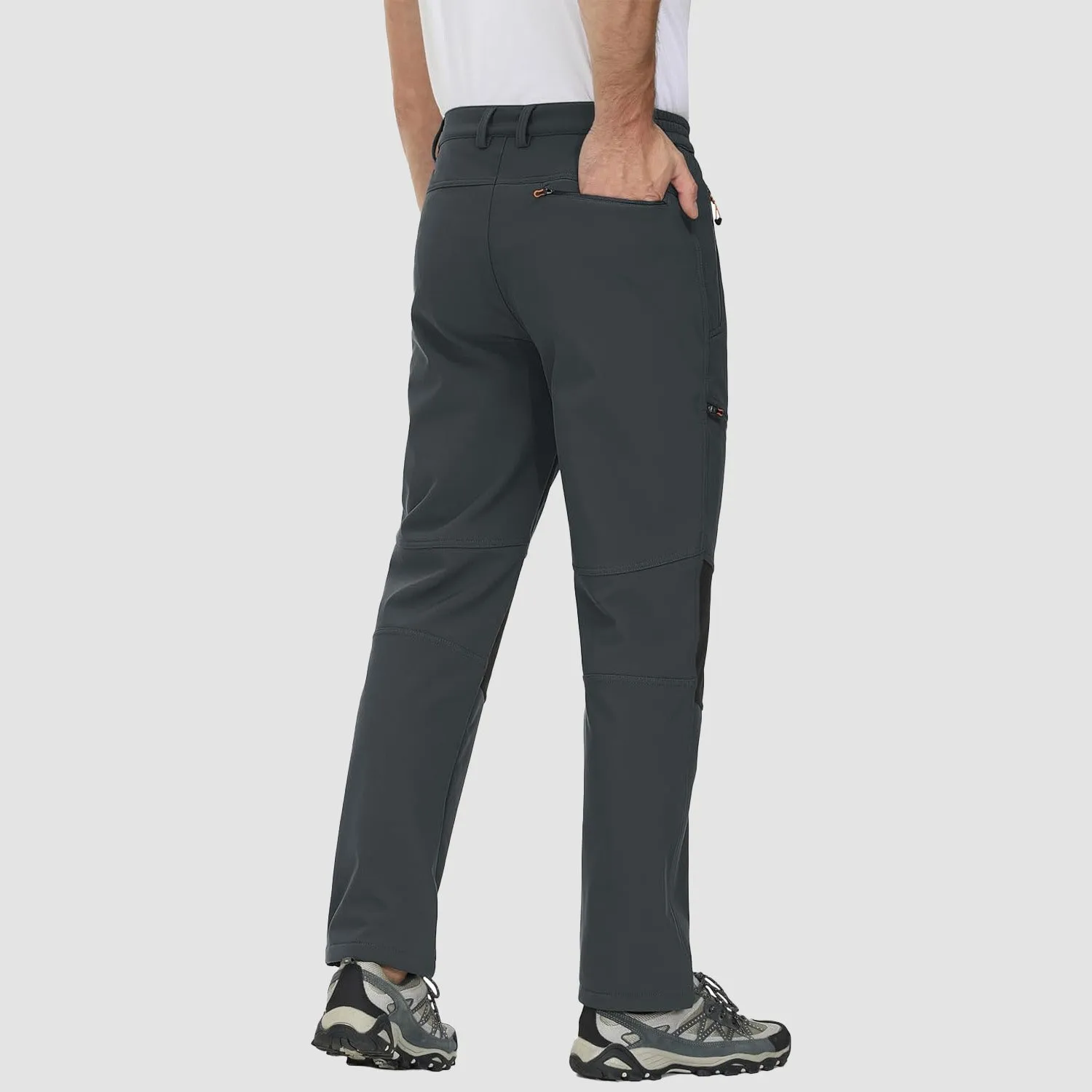 Men's Fleece-Lined Winter Ski Pants – Water-Resistant with 4 Zip Pockets