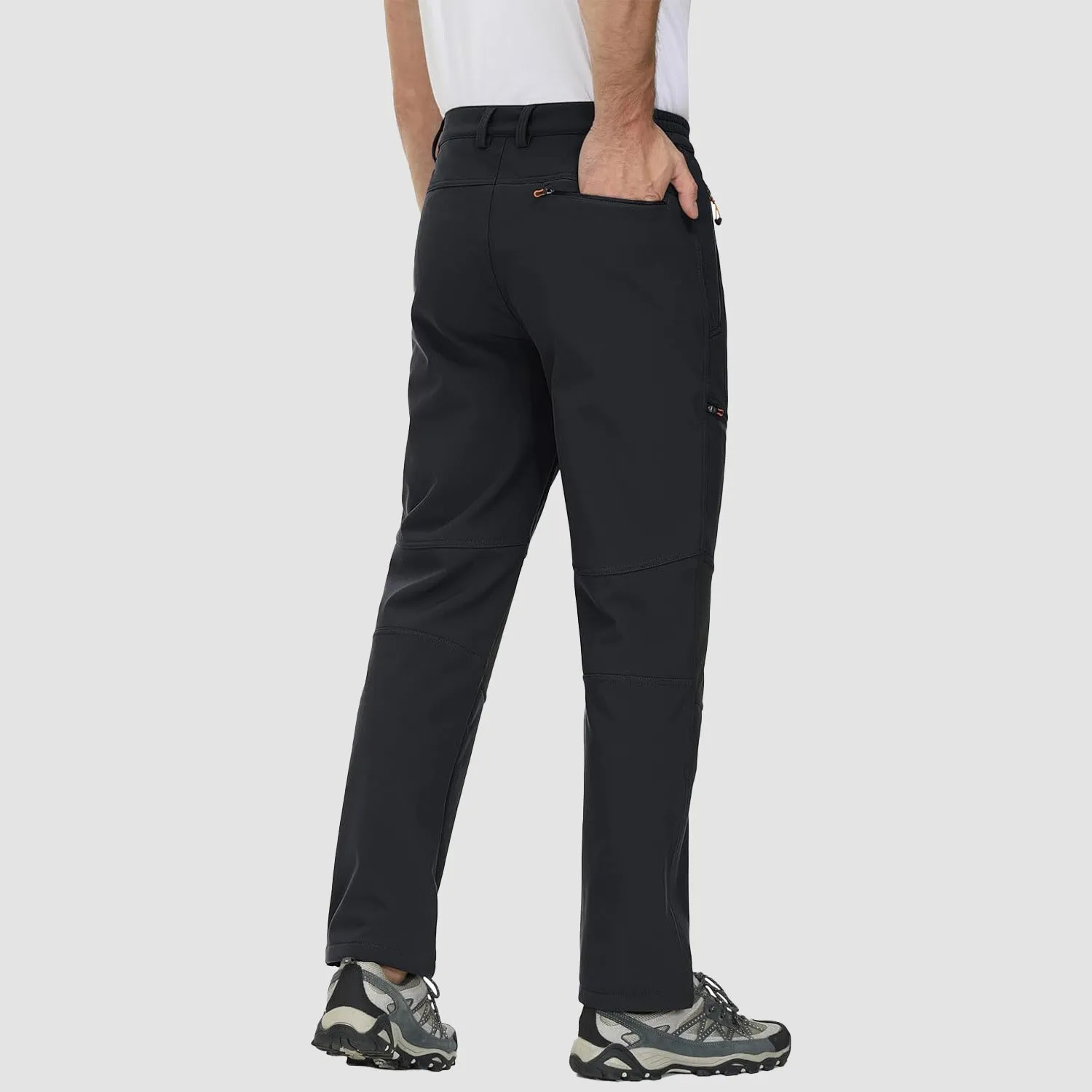 Men's Fleece-Lined Winter Ski Pants – Water-Resistant with 4 Zip Pockets