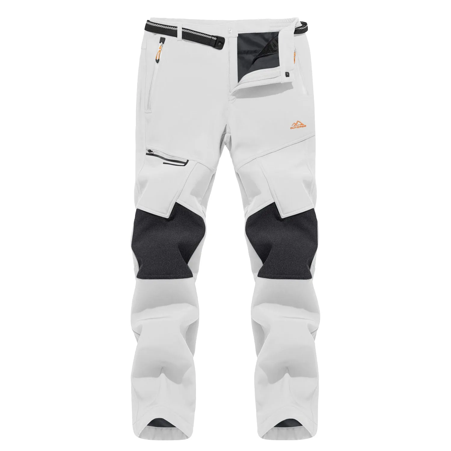 Men's Fleece-Lined Winter Ski Pants – Water-Resistant with 4 Zip Pockets