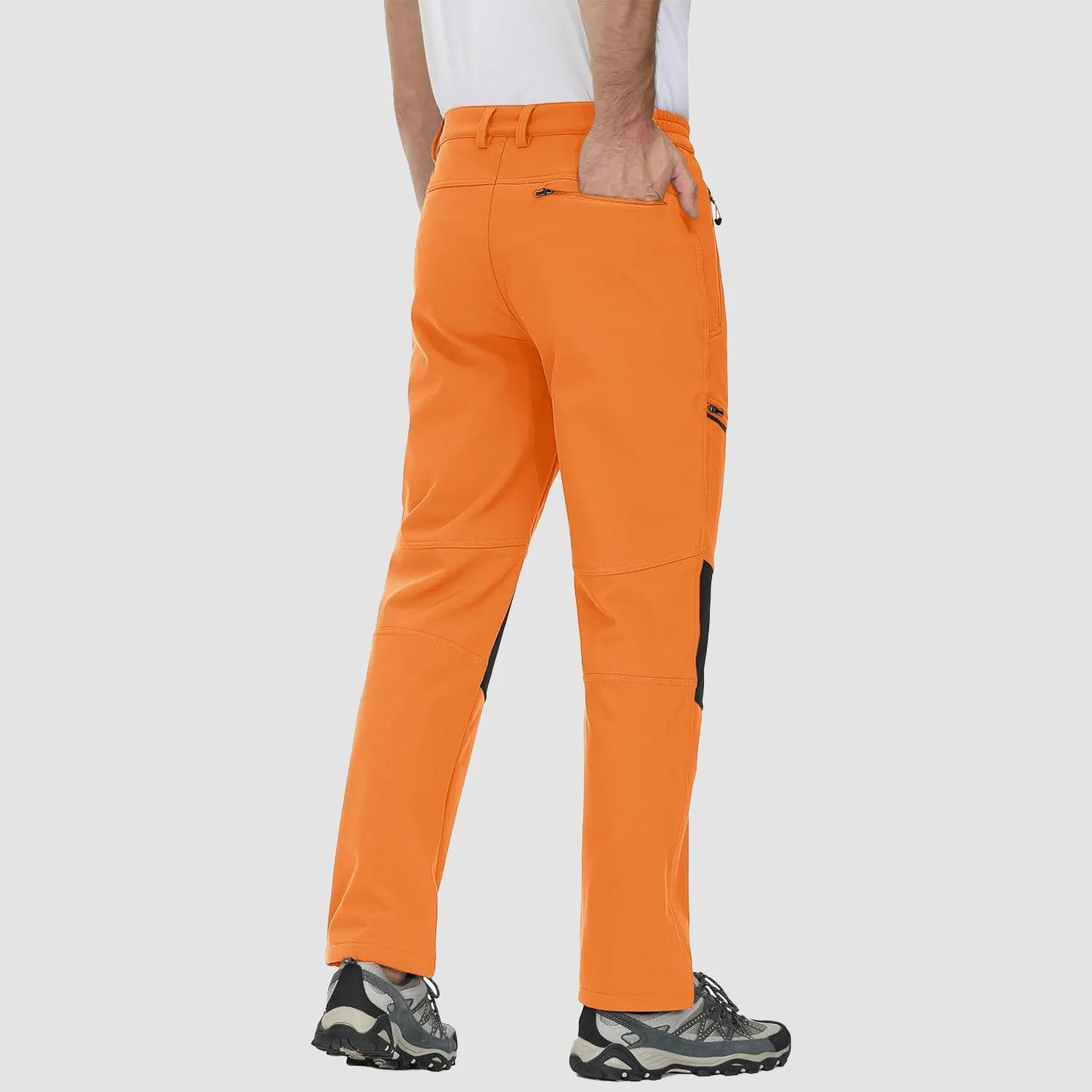 Men's Fleece-Lined Winter Ski Pants – Water-Resistant with 4 Zip Pockets