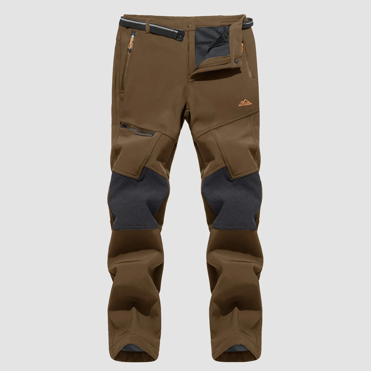 Men's Fleece-Lined Winter Ski Pants – Water-Resistant with 4 Zip Pockets