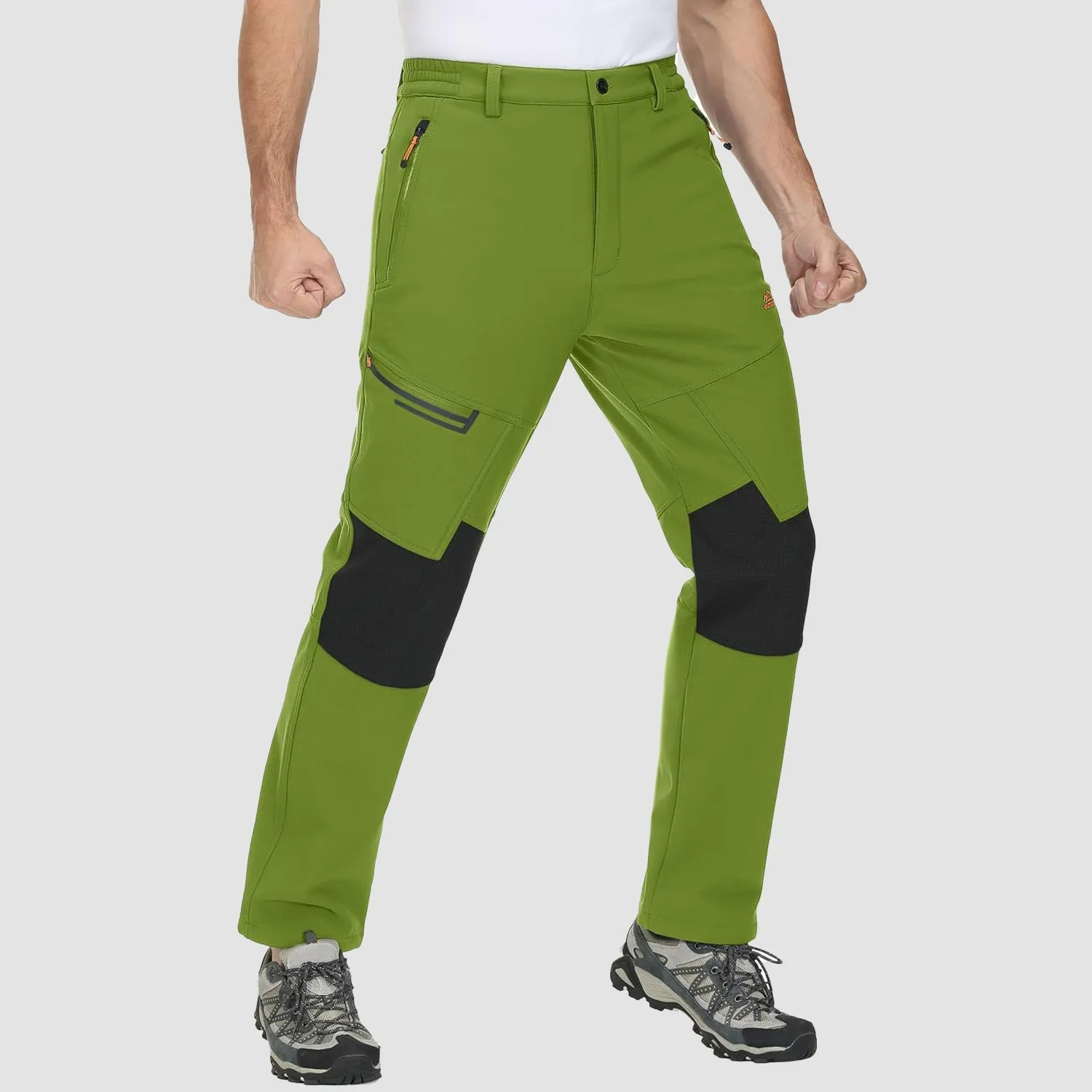 Men's Fleece-Lined Winter Ski Pants – Water-Resistant with 4 Zip Pockets