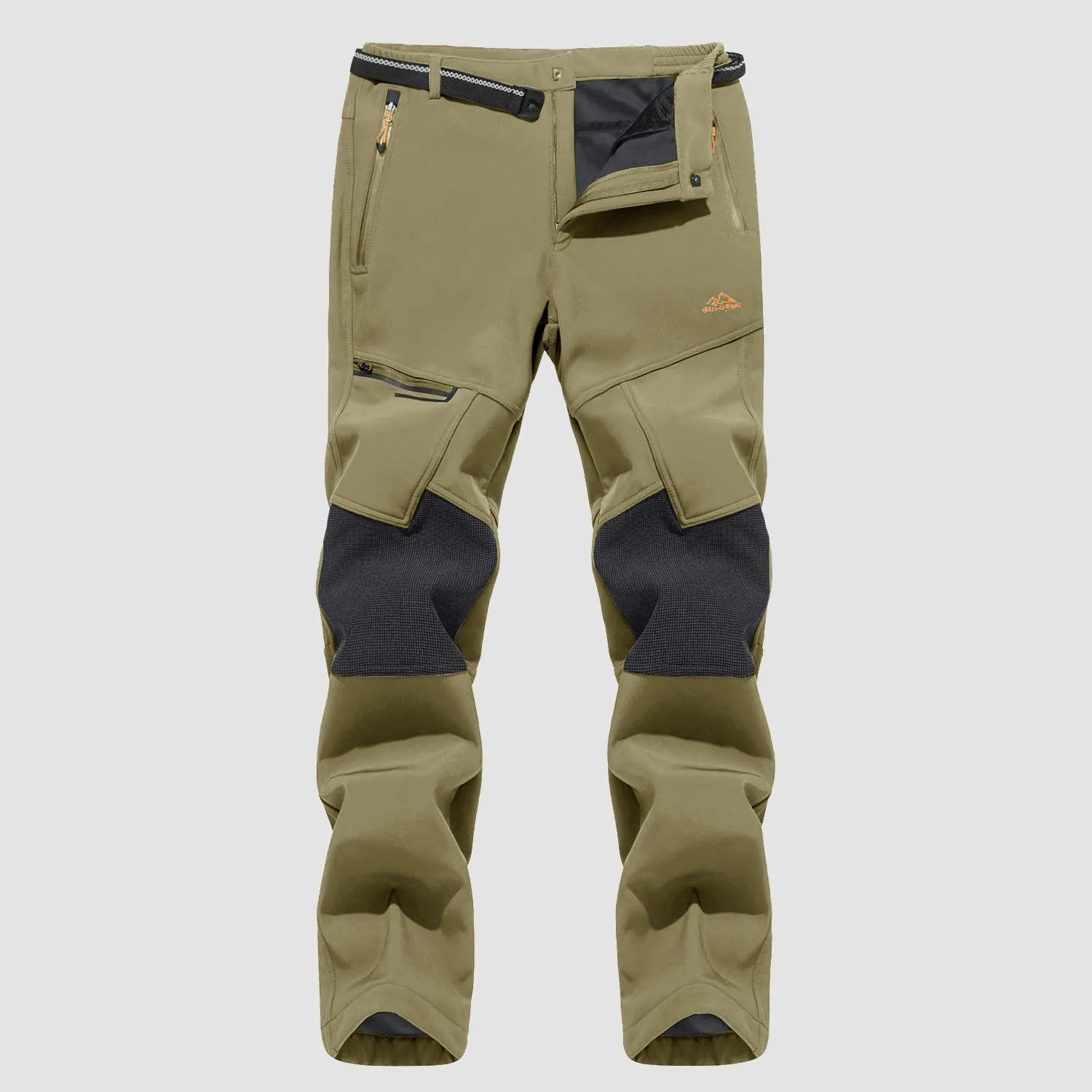 Men's Fleece-Lined Winter Ski Pants – Water-Resistant with 4 Zip Pockets