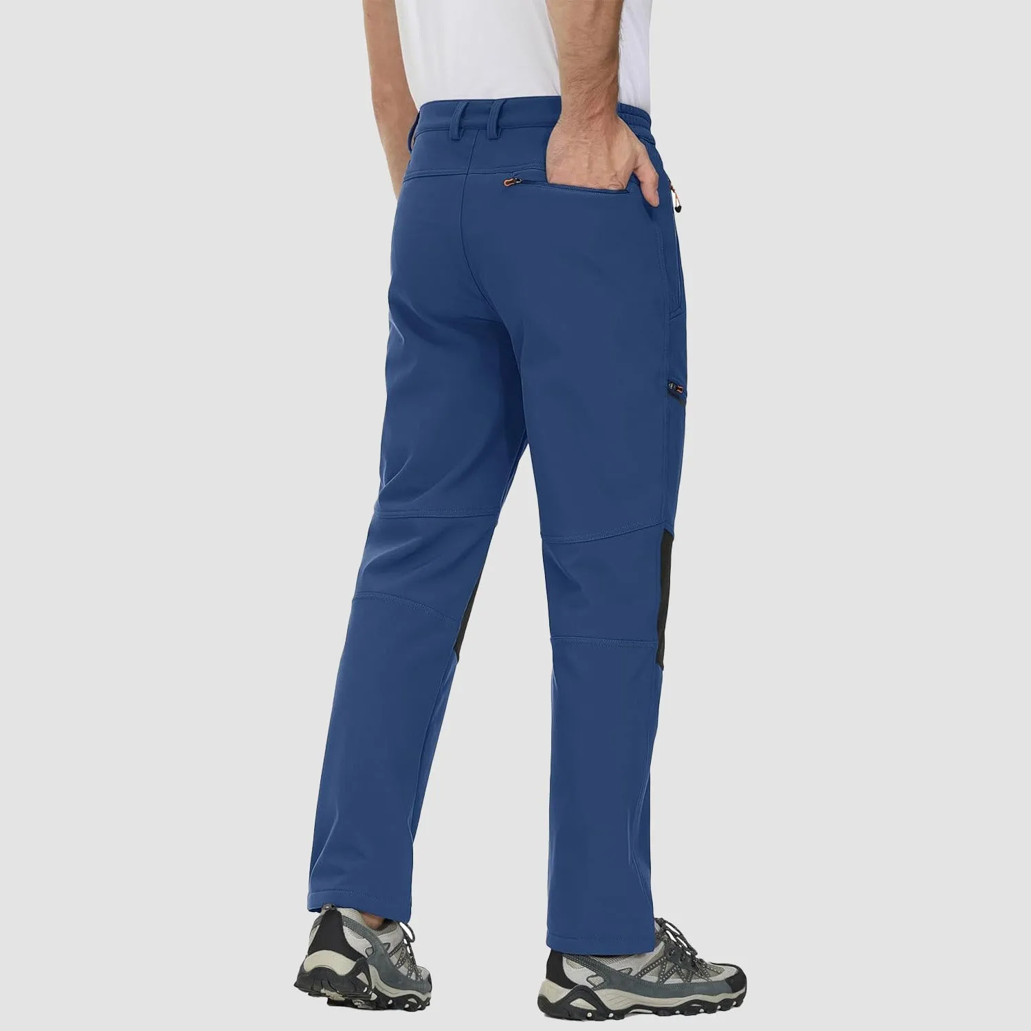 Men's Fleece-Lined Winter Ski Pants – Water-Resistant with 4 Zip Pockets