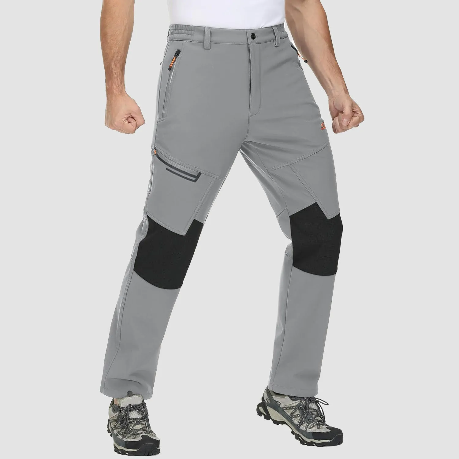 Men's Fleece-Lined Winter Ski Pants – Water-Resistant with 4 Zip Pockets