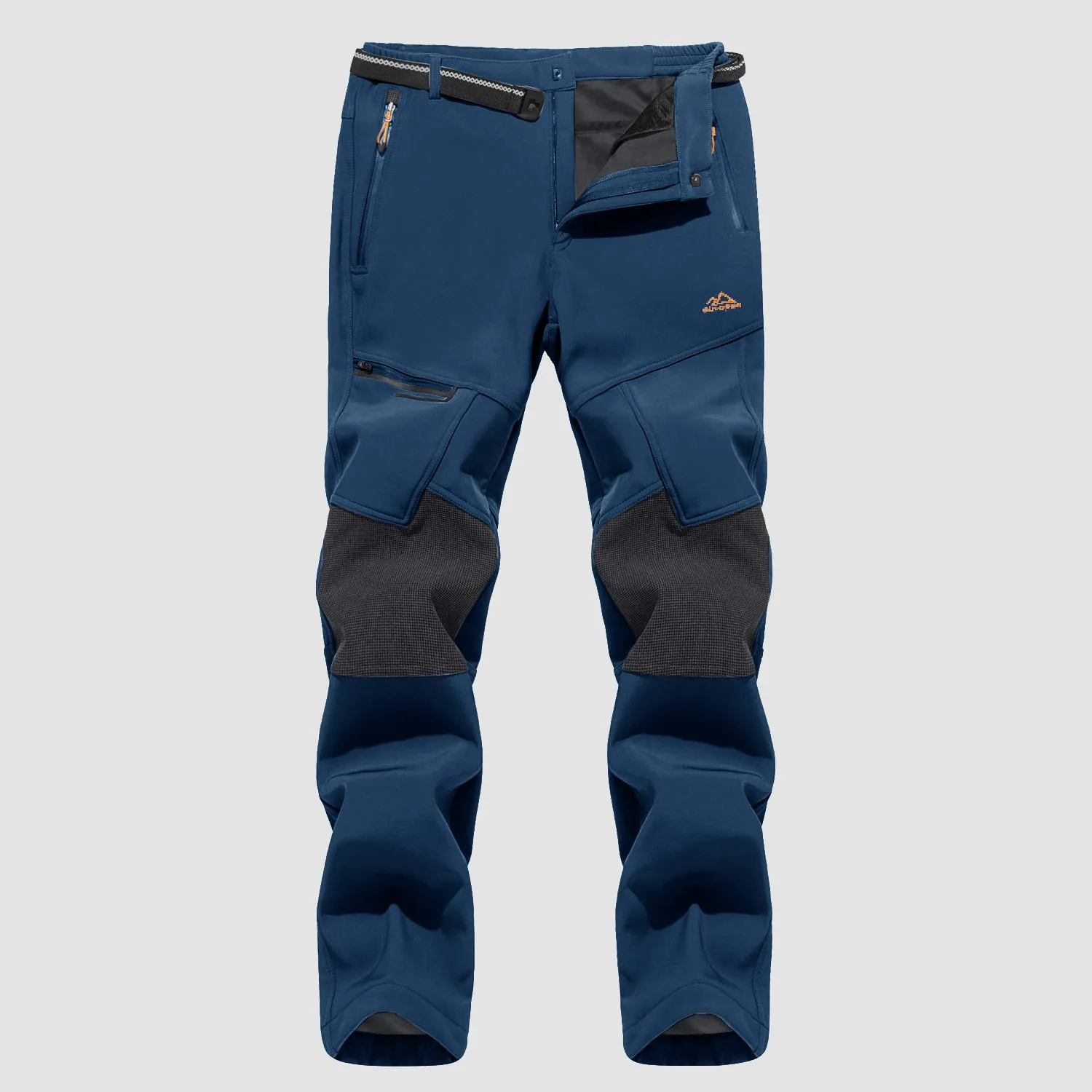 Men's Fleece-Lined Winter Ski Pants – Water-Resistant with 4 Zip Pockets