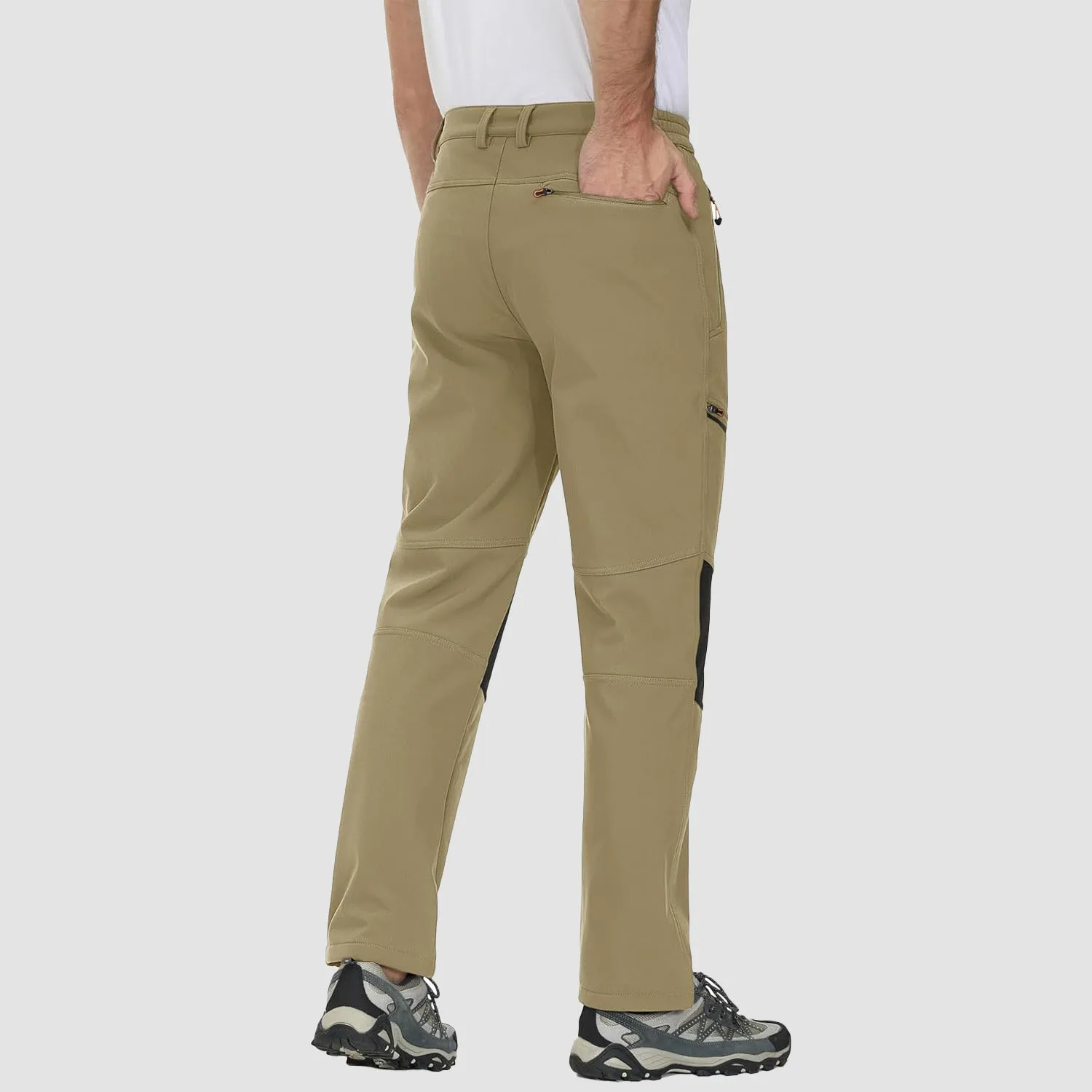 Men's Fleece-Lined Winter Ski Pants – Water-Resistant with 4 Zip Pockets