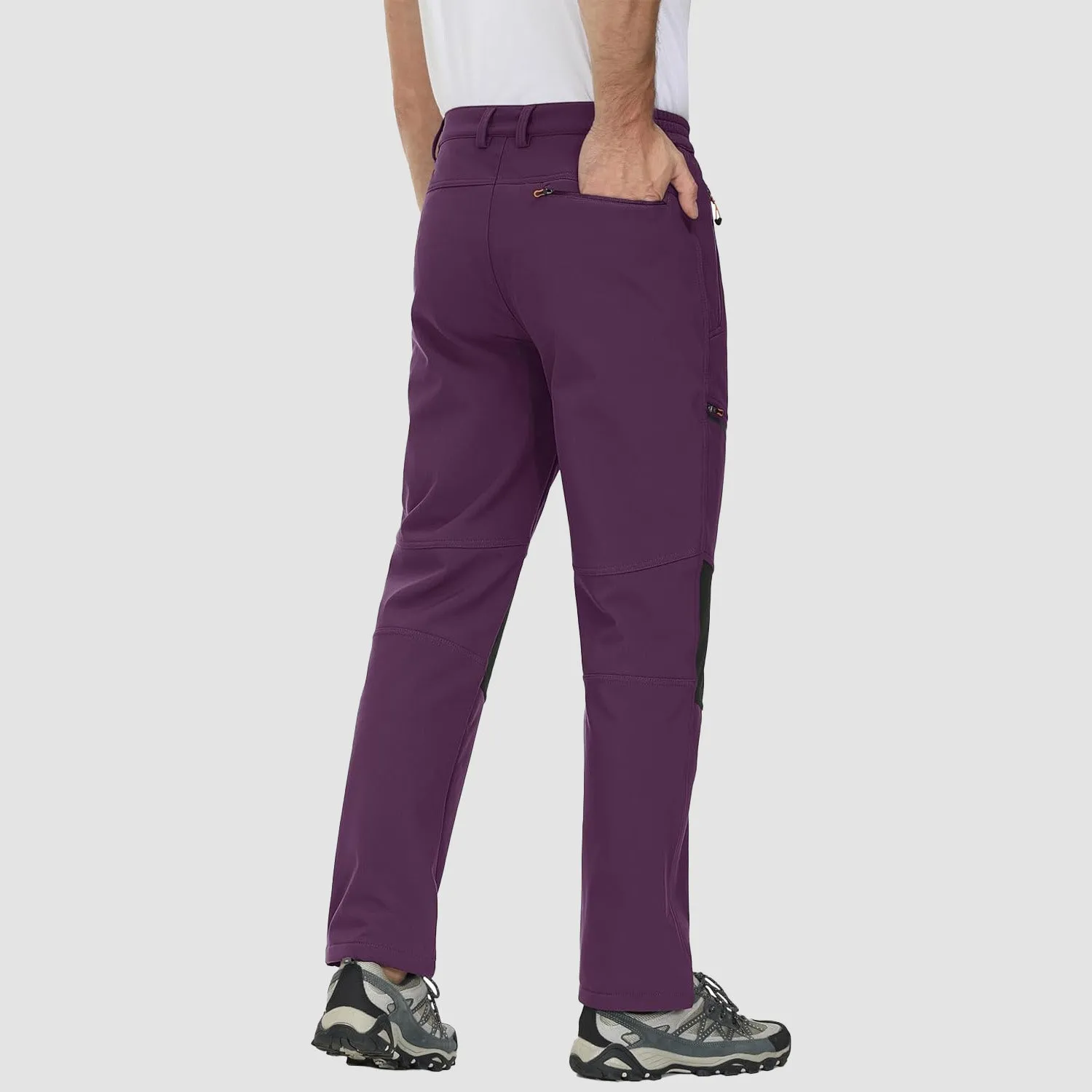 Men's Fleece-Lined Winter Ski Pants – Water-Resistant with 4 Zip Pockets