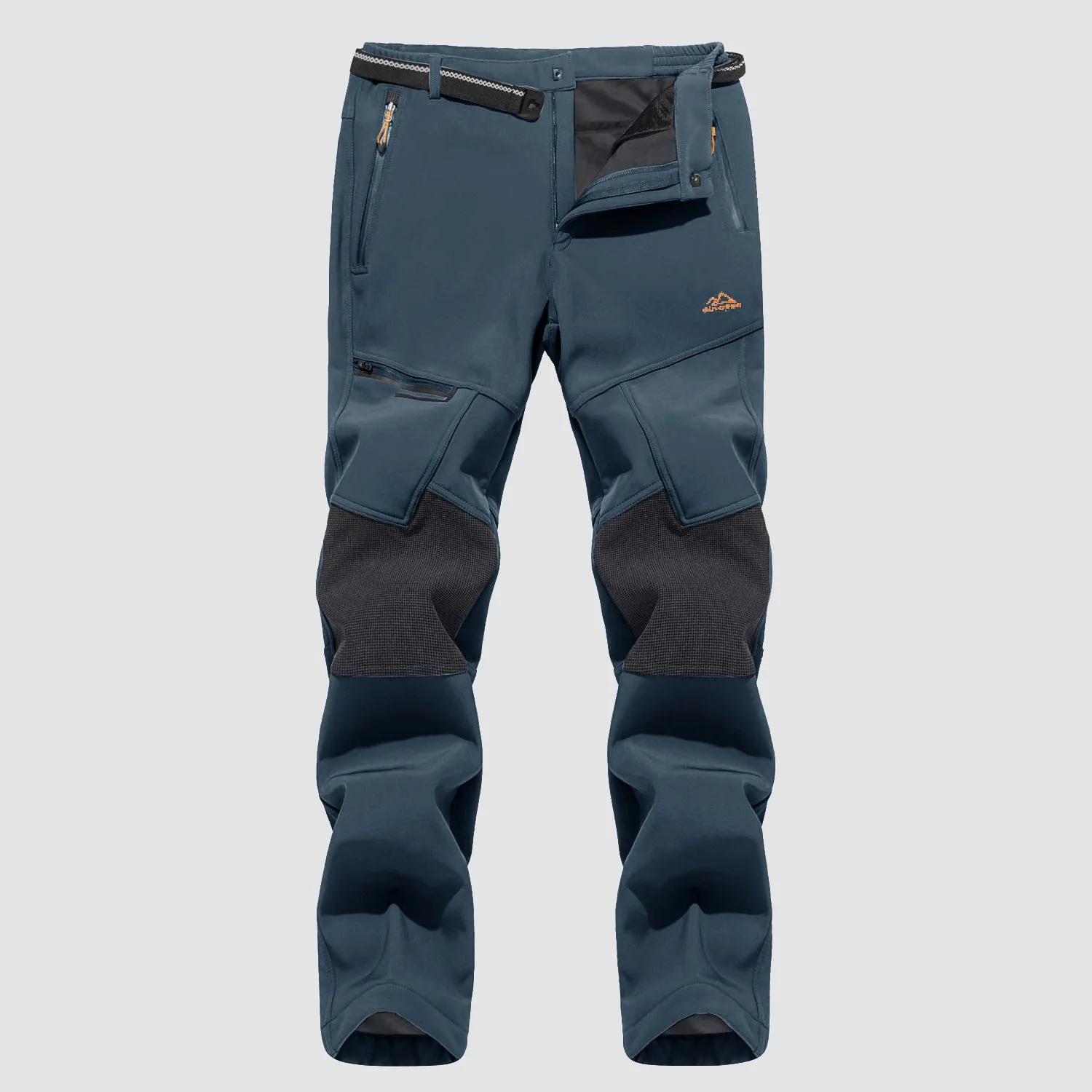 Men's Fleece-Lined Winter Ski Pants – Water-Resistant with 4 Zip Pockets