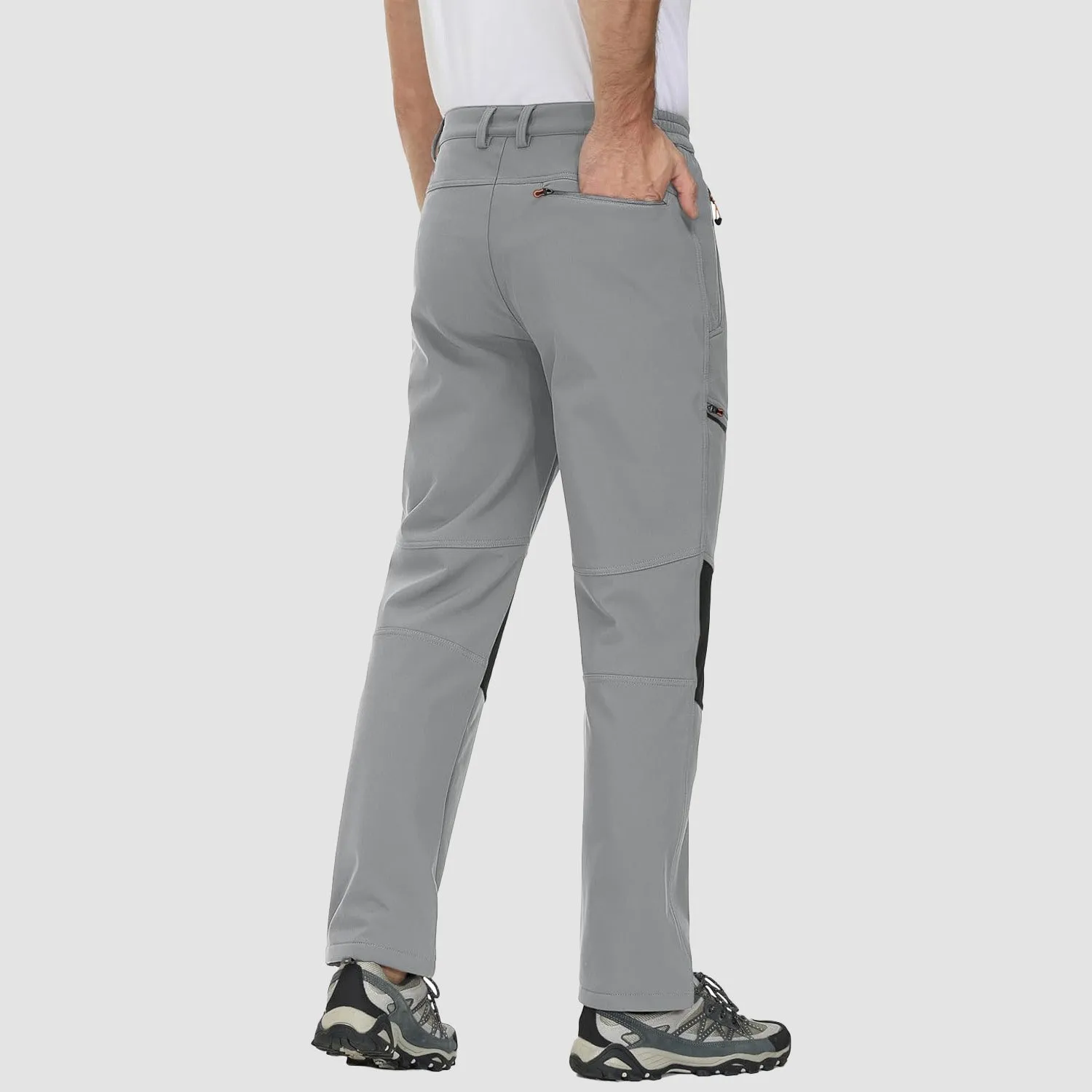 Men's Fleece-Lined Winter Ski Pants – Water-Resistant with 4 Zip Pockets