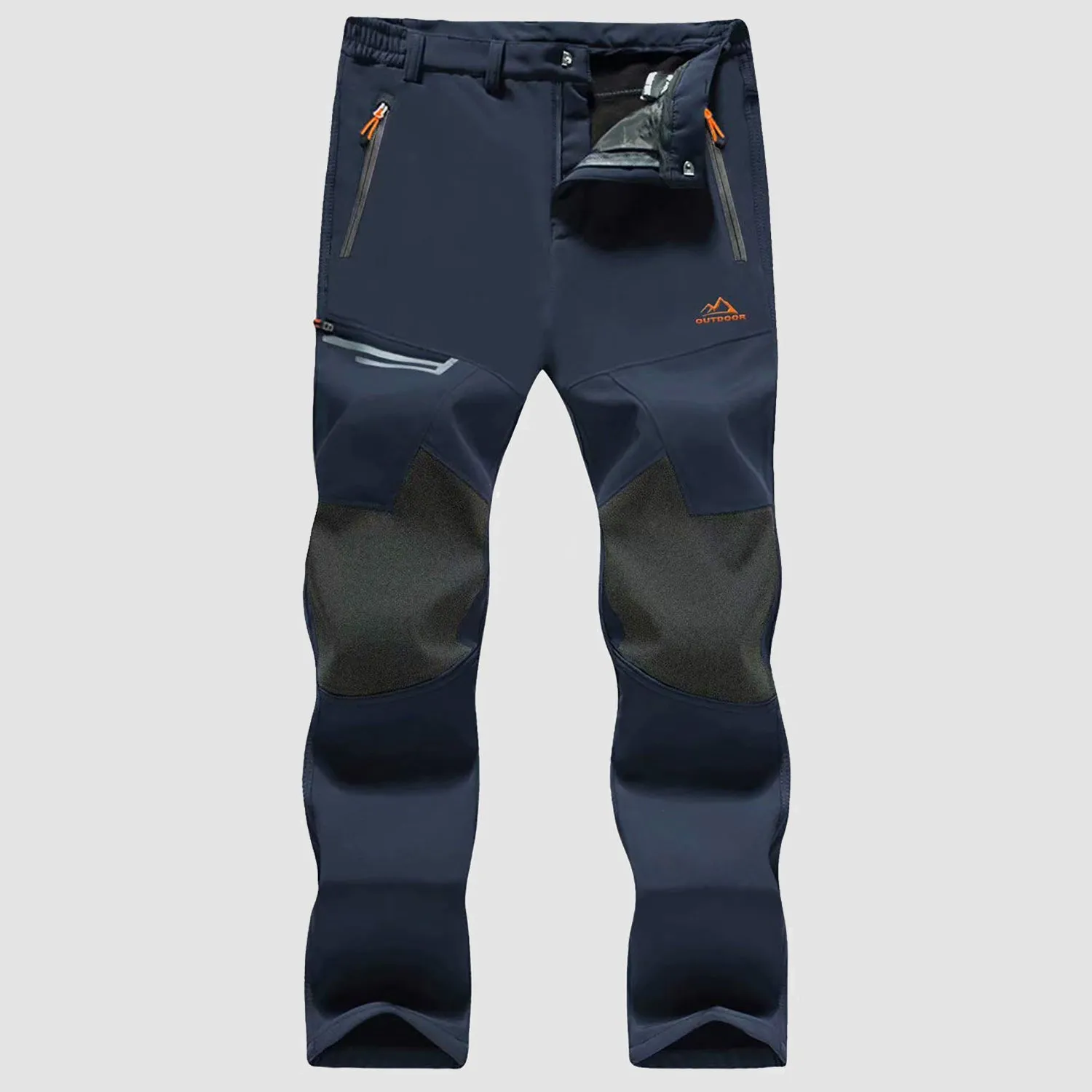 Men's Fleece-Lined Winter Ski Pants – Water-Resistant with 4 Zip Pockets