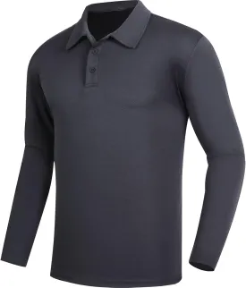 Men's Golf Polo Shirts,1 Pack/4 Pack Long Sleeve Quick Dry Athletic Casual Performance Collar Shirts for Men