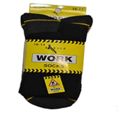 mens industrial ankle work socks - 2 pair Case of 120