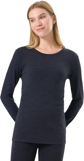 Merino Protect 100% Merino Wool Base Layer Women Thermals Underwear Lightweight Soft Long Sleeve Shirt for Hiking Skiing