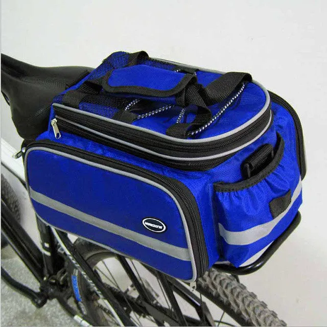 New Waterproof Polyester Mountain Road Cycling Bicycle Bag Bike Double Side Rear Rack Tail Seat Trunk Bag Pannier