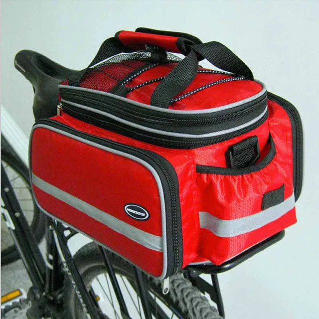 New Waterproof Polyester Mountain Road Cycling Bicycle Bag Bike Double Side Rear Rack Tail Seat Trunk Bag Pannier