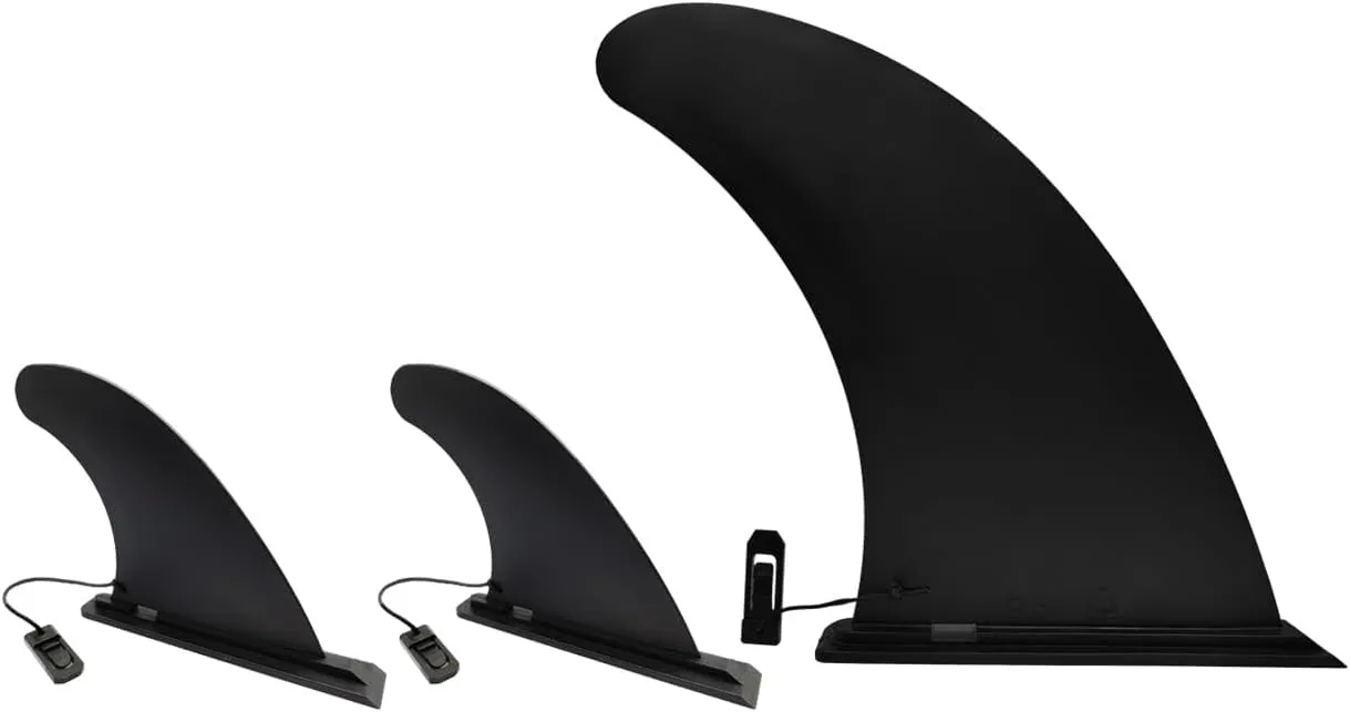 Paddle Board Fins Replacement Set of 3, More Durable and, No-Tool Installation, Detachable Quick Release Paddleboard Fin for Most ISUP, Inflatable Paddleboard (1P 9 & 2P 5)