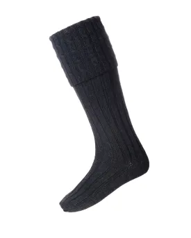 Shooting and Country Socks, House of Cheviot - Harris in Charcoal Now 40% off