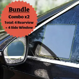 Side Window and Rearview Mirror Films Combo BUNDLE (4 Packages)