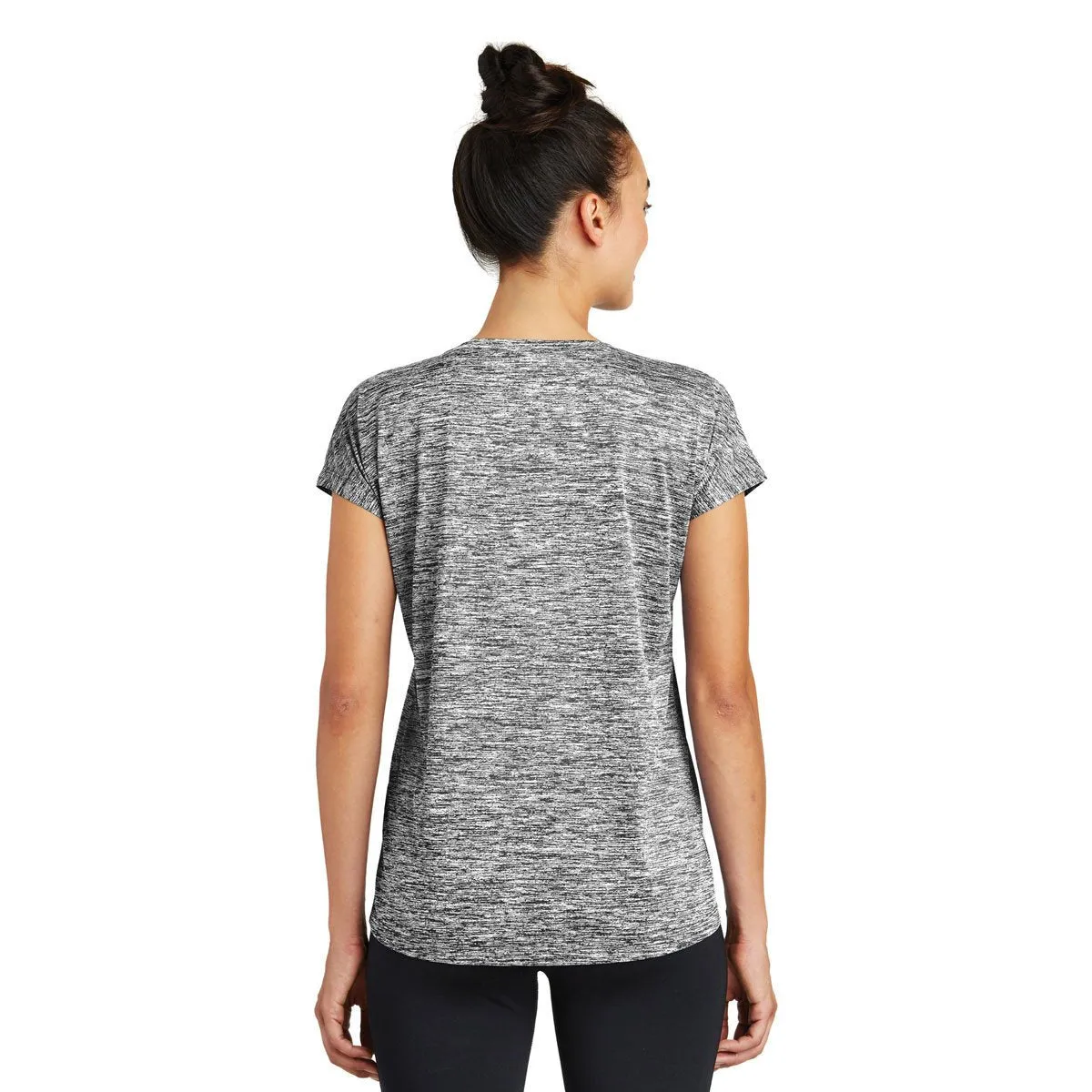 Sport-Tek Women's Black Electric PosiCharge Electric Heather Sporty Tee