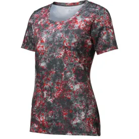 Sport-Tek Women's Deep Red Mineral Freeze Scoop Neck Tee