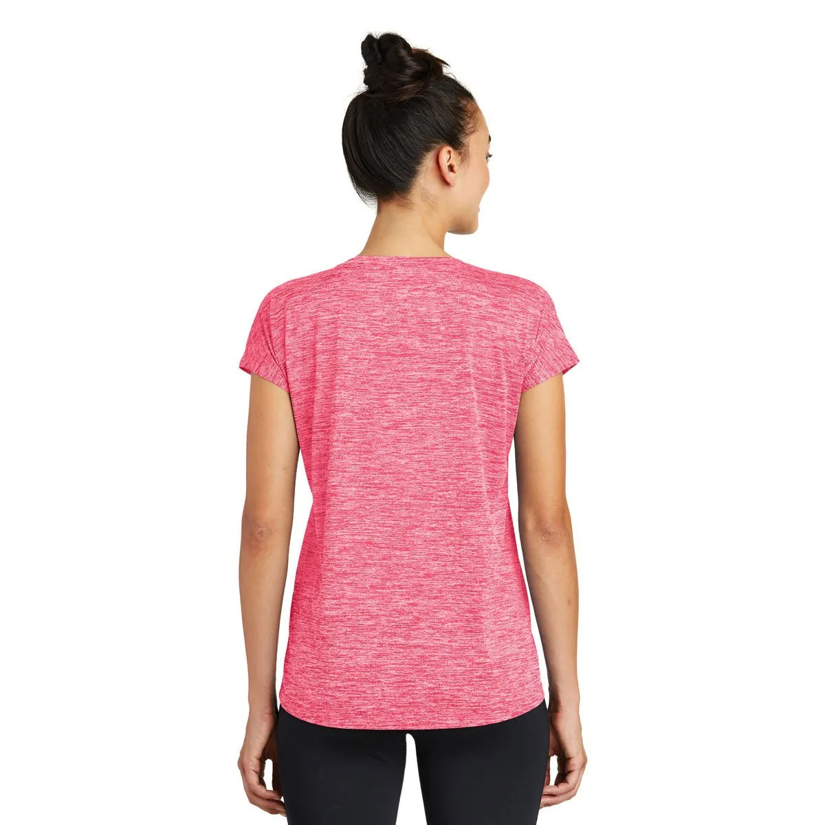 Sport-Tek Women's Power Pink Electric PosiCharge Electric Heather Sporty Tee