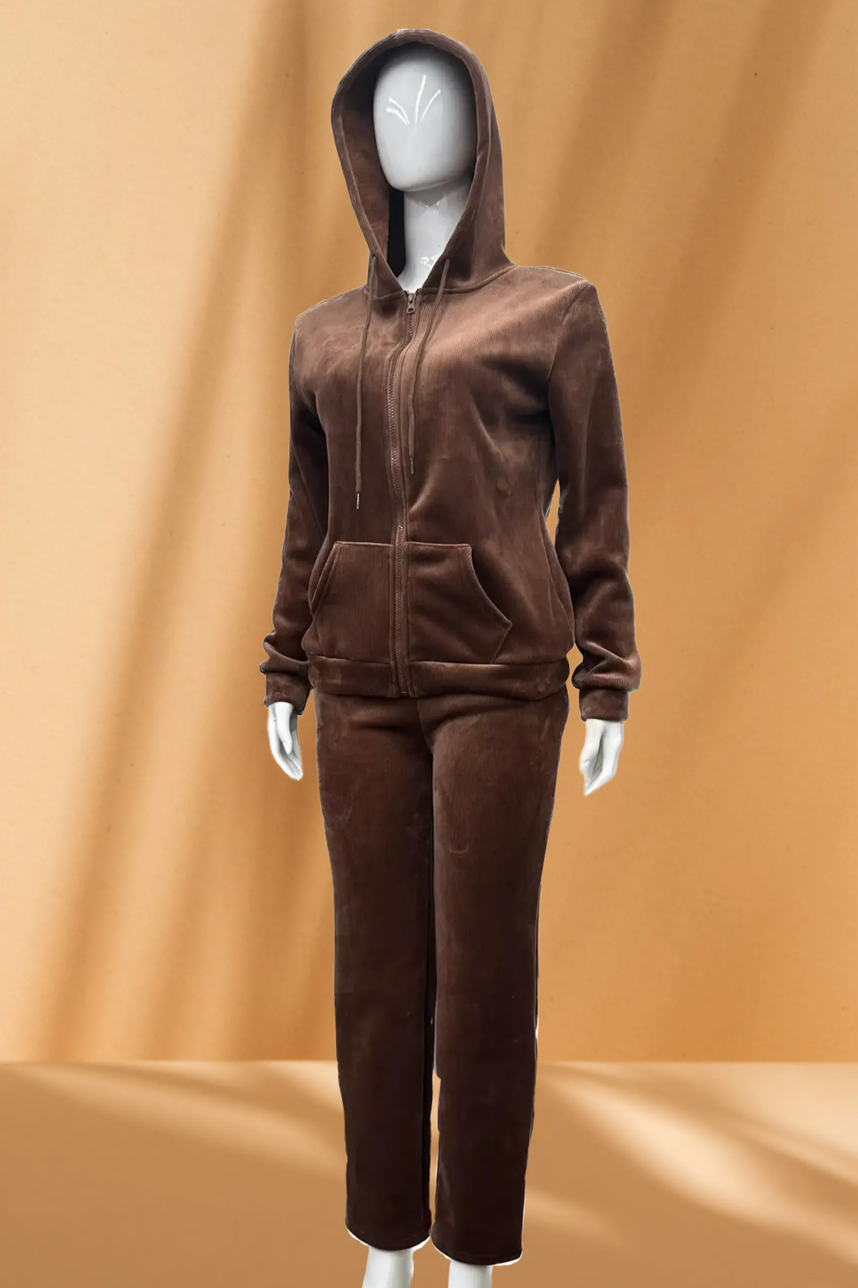 Women's Corduroy 2 Piece Set with Thick fleece